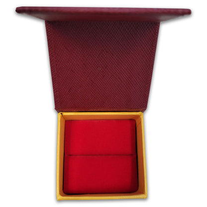 2 1/8" x 2 1/8" Maroon Textured Ring Jewelry Box with Magnetic Closure (36 Pack)