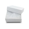 2 1/8" x 1 5/8" x 3/4" White Swirl Cotton Filled Paper Box