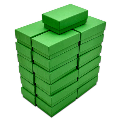 2 5/8" x 1 5/8" x 1" Light Green Cotton Filled Paper Box