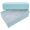2 5/8" x 1 5/8" x 1" Light Pearl Teal Cotton Filled Paper Box