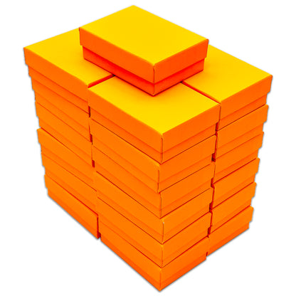 2 5/8" x 1 5/8" x 1" Marigold Cotton Filled Paper Box