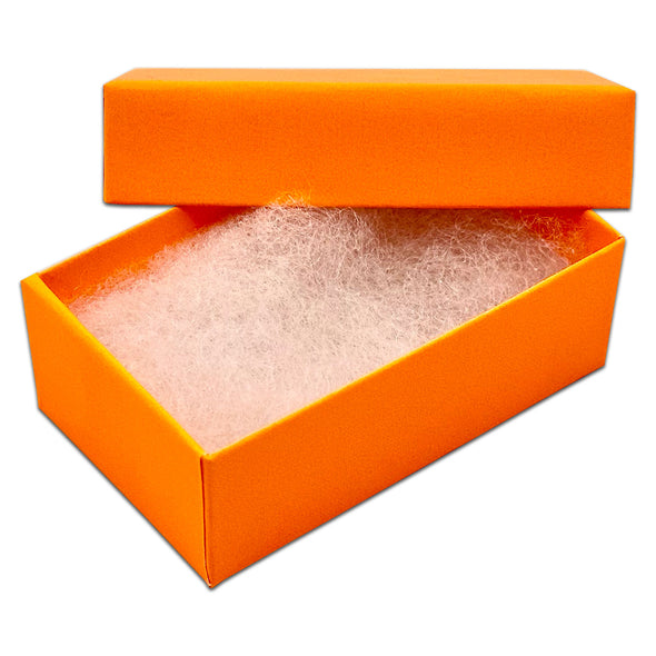 2 5/8" x 1 5/8" x 1" Marigold Cotton Filled Paper Box (25-Pack)