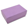2 5/8" x 1 5/8" x 1" Matte Purple Cotton Filled Paper Box