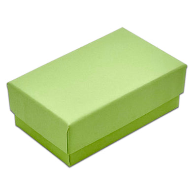 2 5/8" x 1 5/8" x 1" Mint Green Cotton Filled Paper Box (25-Pack)