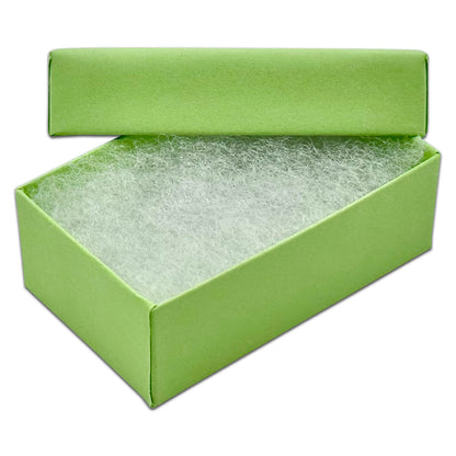 2 5/8" x 1 5/8" x 1" Mint Green Cotton Filled Paper Box