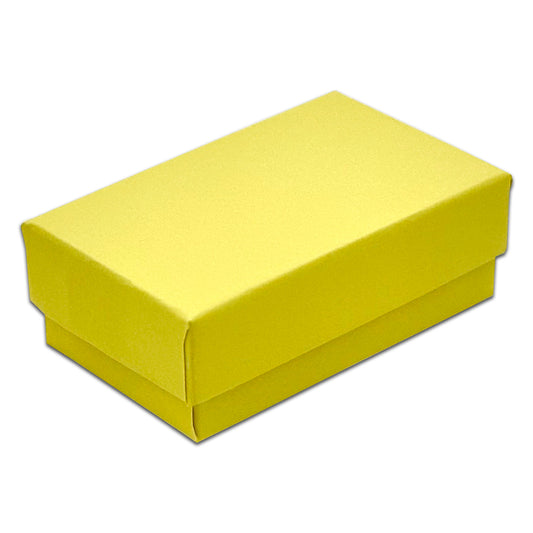 2 5/8" x 1 5/8" x 1" Mustard Yellow Cotton Filled Paper Box