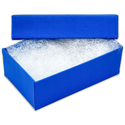 2 5/8" x 1 5/8" x 1" Neon Blue Cotton Filled Paper Box
