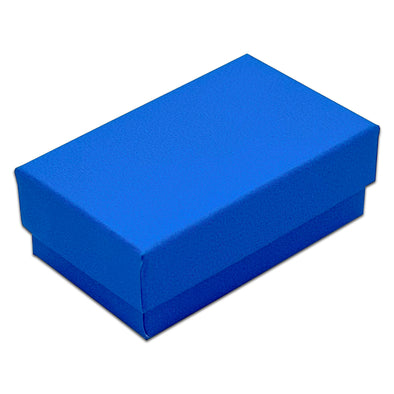 2 5/8" x 1 5/8" x 1" Neon Blue Cotton Filled Paper Box (25-Pack)