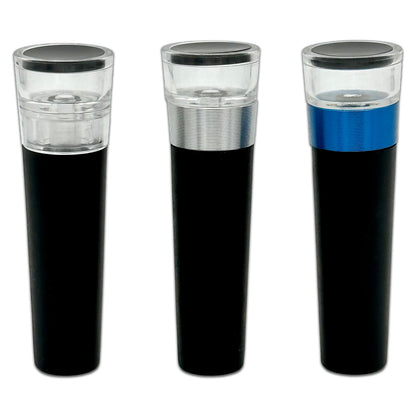 2-Pack of Wine Bottle Silicone Stoppers with Built-In Vacuum Pump