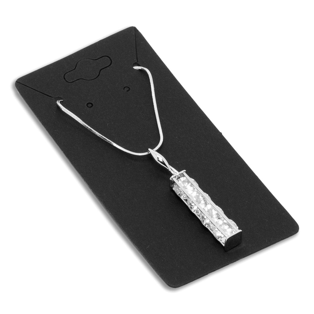2" x 4" Black Paper Necklace and Earring Combo Card
