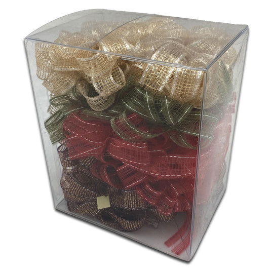 25 Pack of 3" Assorted Color Ribbon Bows