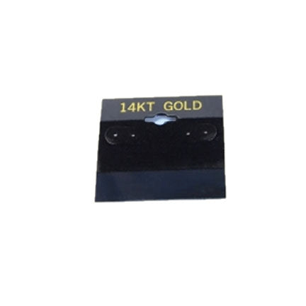 Black Hanging Earring Card labeled "14kt Gold"