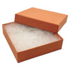 3 1/2" x 3 1/2" x 1" Coral Cotton Filled Paper Box (25-Pack)