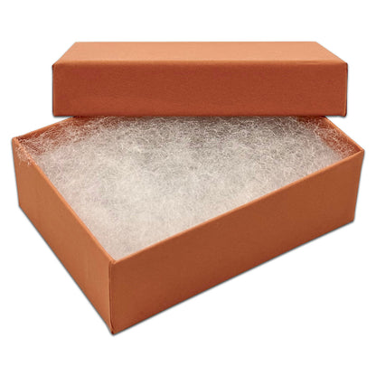 3 1/4" x 2 1/4" x 1" Coral Cotton Filled Paper Box