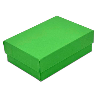 3 1/4" x 2 1/4" x 1" Light Green Cotton Filled Paper Box (25-Pack)