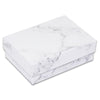 3 1/4" x 2 1/4" x 1" Marble White Cotton Filled Paper Box