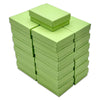 3 1/4" x 2 1/4" x 1" Mint Green Cotton Filled Paper Box (25-Pack)