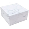 3 3/4" x 3 3/4" x 2" Marble White Cotton Filled Paper Box