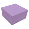 3 3/4" x 3 3/4" x 2" Matte Purple Cotton Filled Paper Box