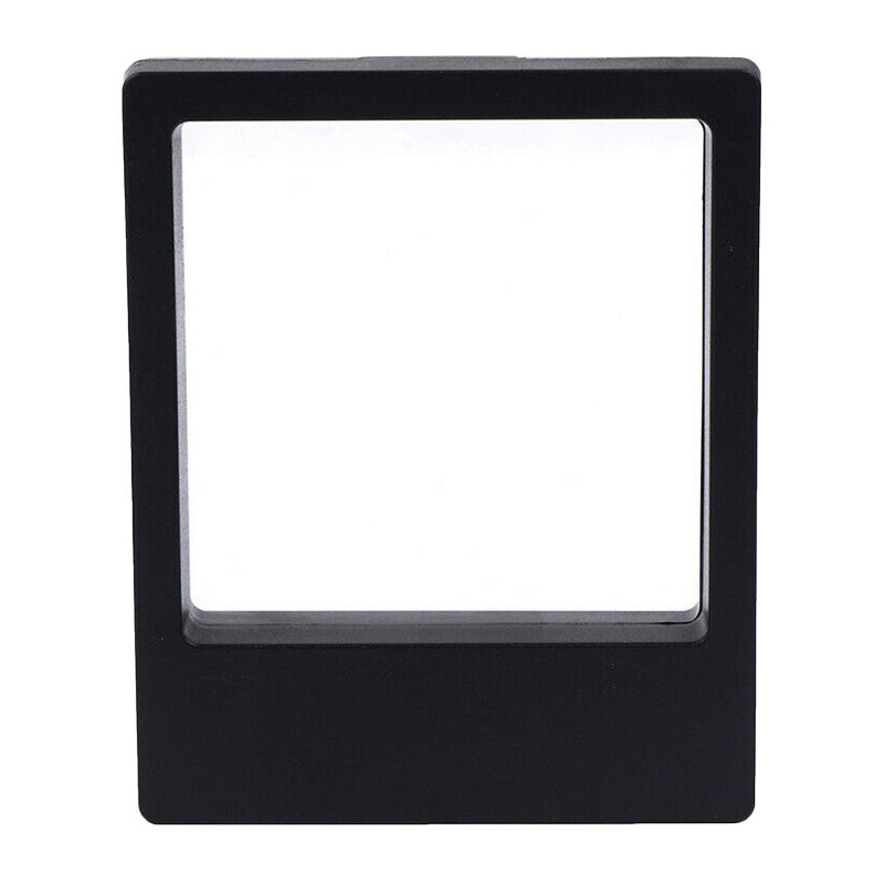 3.5" x 4" Black Floating Frame Jewelry Display Case