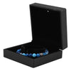 3 7/8" x 3 7/8" Matte Black Plastic Bracelet or Watch Jewelry Box with LED Light