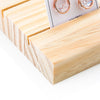 3 Row Natural Wood Earring Card Display Tray