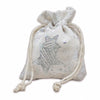 3" x 4" Cotton Muslin Silver Star Drawstring Gift Bags