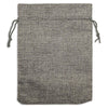 3" x 4" Gray Linen Burlap Drawstring Gift Bags