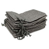 3" x 4" Gray Linen Burlap Drawstring Gift Bags