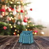3" x 4" Teal Blue Linen Burlap Drawstring Gift Bags