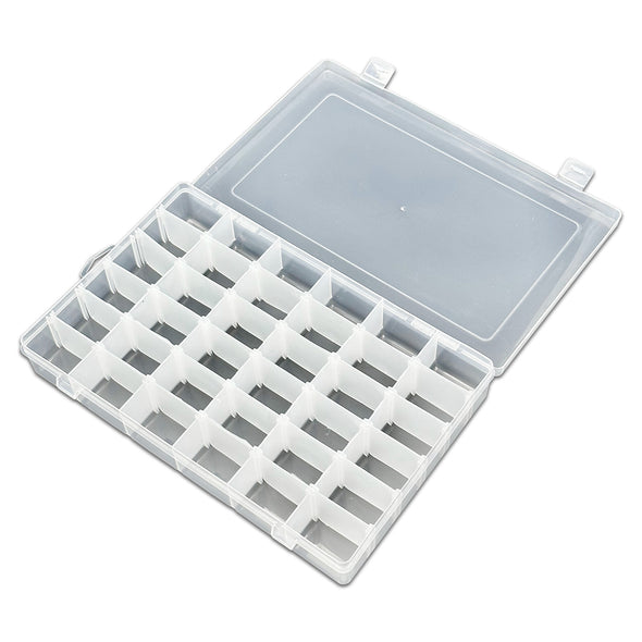 36 Grid Clear Plastic Compartment Organizer Storage Case