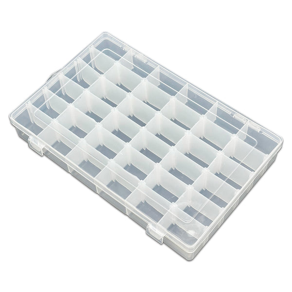 15 Grid Clear Plastic Compartment Organizer Storage Case – JPI Display