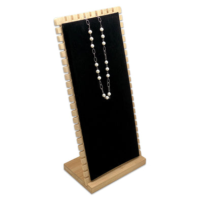 Justsoso 3Pcs/Set Necklace Display Stand For Selling Velvet Jewelry Holder  Organizer Pandent Rack for Show (Gray Velvet)