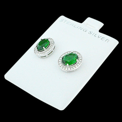 1 1/2x2"H White Sterling Silver Earring Puff Card 100PK