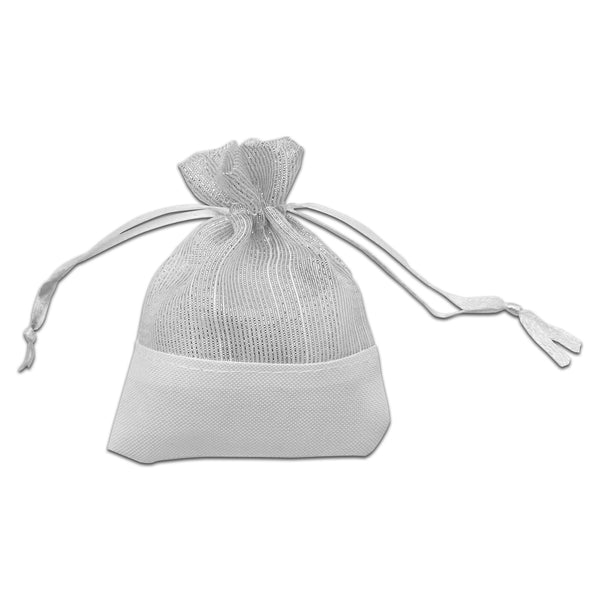 ショルダーバッグ・ポシェット OPENING SUNSHINE Organza ribbon detail shirring bag white Amazon.com: HRX Package 100pcs White Organza Jewelry Bags