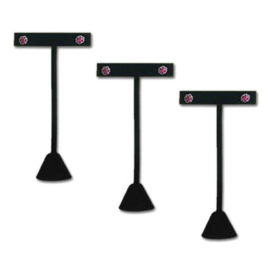 4 3/4" Black Velvet Single Earring T-Stand  (3 Pack)