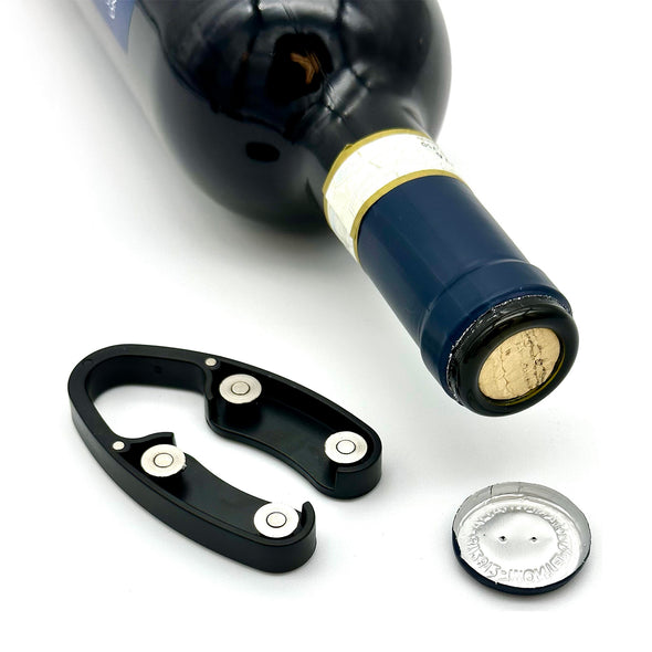 4-Pack of Black Magnetic Wine Bottle Foil Cutters