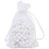 White with White Polka Dot Organza Drawstring Pouch Gift Bags