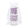 White with White Star Organza Drawstring Pouch Gift Bags