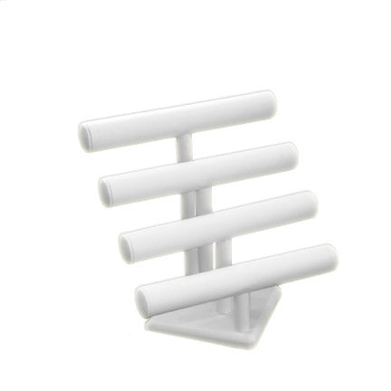 White 4-Tiered Round T-Bars Display