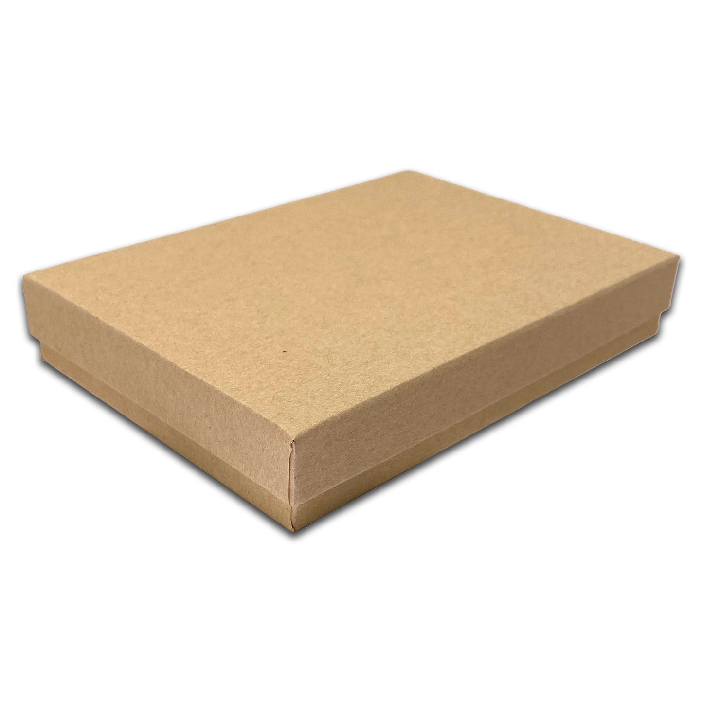 5 7/16" x 3 15/16" Kraft Combination Paper Box with Black Foam Insert