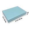 5 7/16" x 3 15/16" x 1" Light Pearl Teal Cotton Filled Paper Box