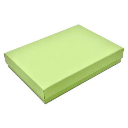 5 7/16" x 3 15/16" x 1" Mint Green Cotton Filled Paper Box