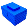 5 7/16" x 3 15/16" x 1" Neon Blue Cotton Filled Paper Box (25-Pack)