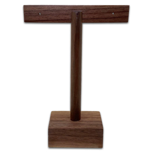 5" Dark Wood T-Shape Earring Display Stand