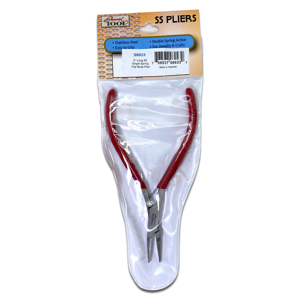 5" Stainless Steel Flat Nose Pliers