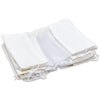5" x 7" White Linen Burlap and Sheer Organza Gift Bag