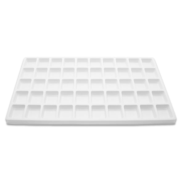 50 Compartment White Flocked Tray Insert