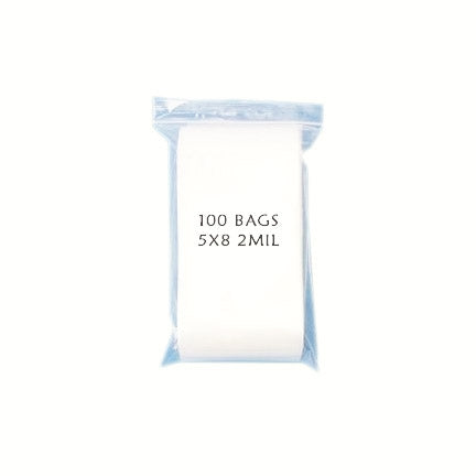 5X8"H Clear Zip Lock Plastic Bag
