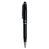 6 1/2" Heavy Black Ballpoint Pen with Silver Clip